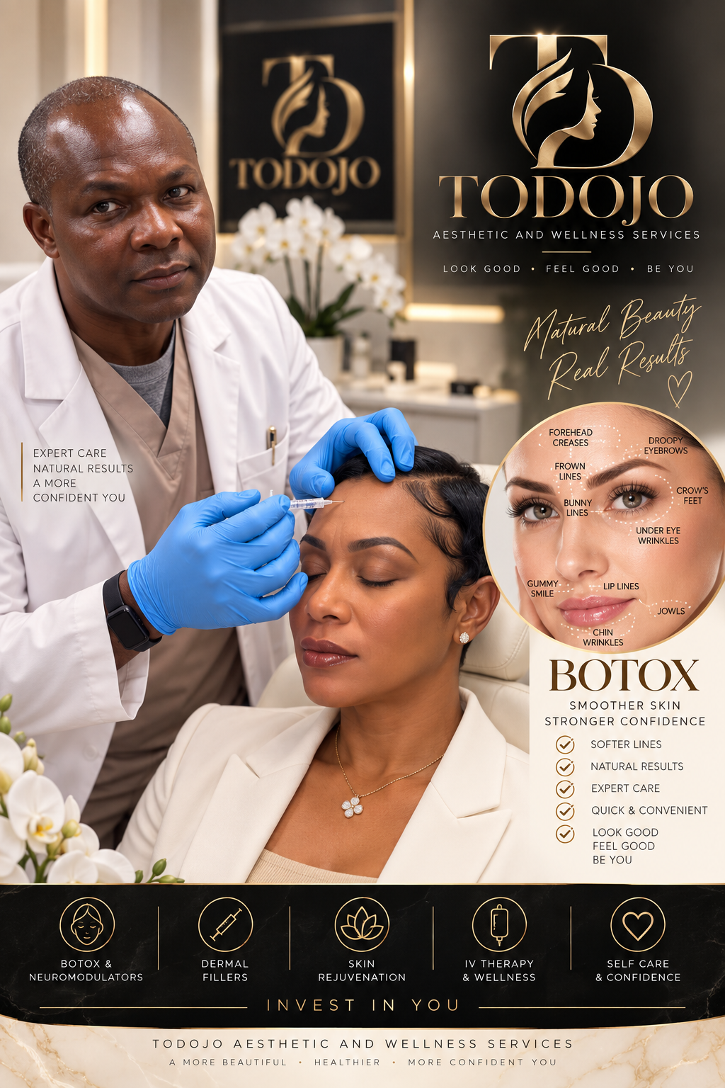 Lead medical practitioner administering Botox in private Todojo suite
